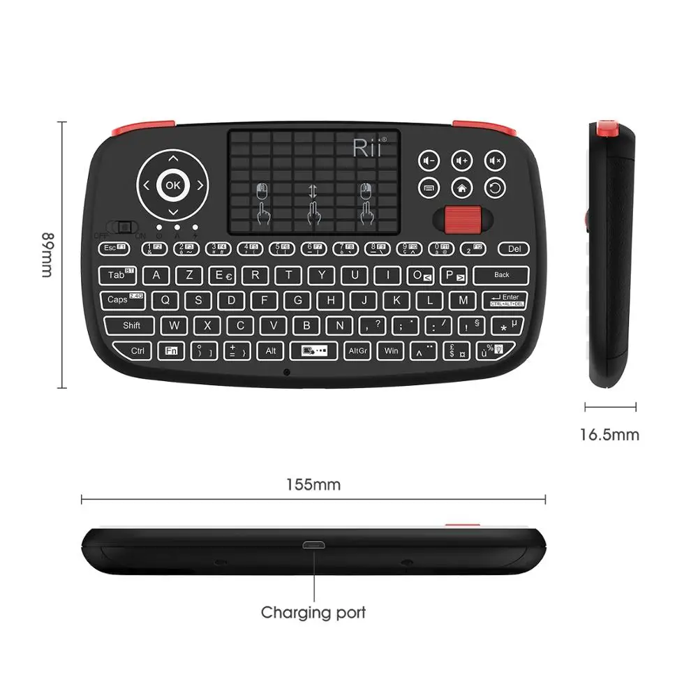 Rii RT726(i4) мини Bluetooth клавиатура русская французская английская испанская 2 4 ГГц