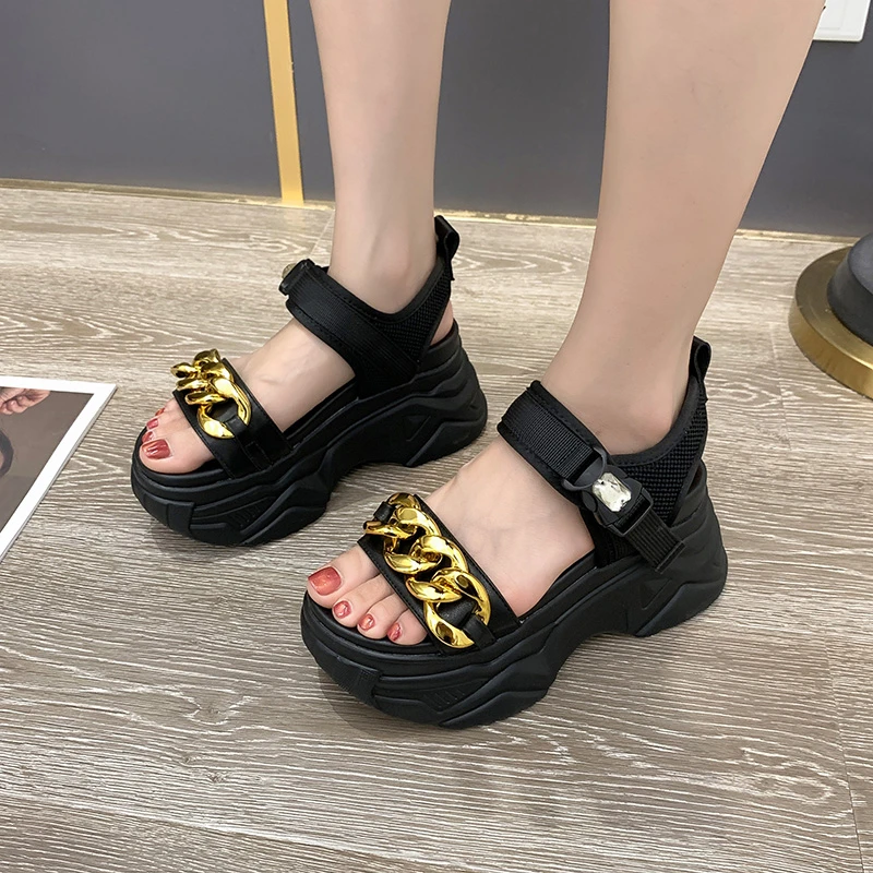 

2021 Sport Sandals Women Wedges Platform Sandal Fashion Breathable Summer Buckle Strap Outdoor Beach Shoes Women Sandalias Mujer