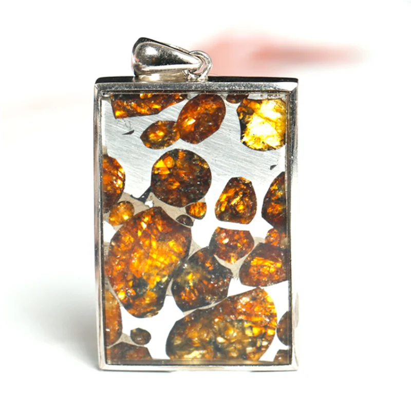 Подвеска из железа с российским метеоритом подвеска небесным железом Seymchan