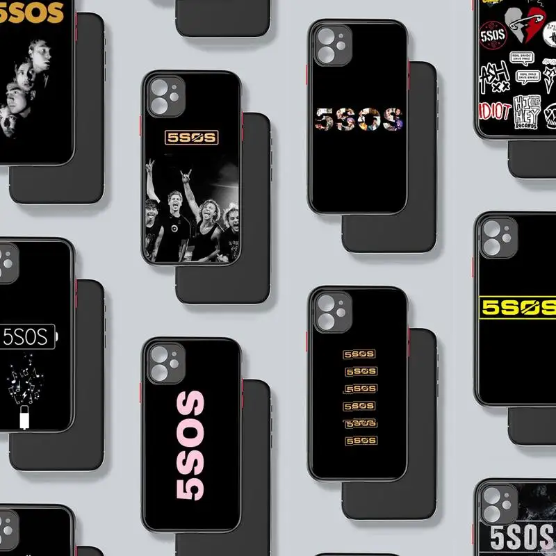 

5SOS 5 seconds of summer Phone Case Matte Transparent for iPhone 7 8 11 12 s mini pro X XS XR MAX Plus coque