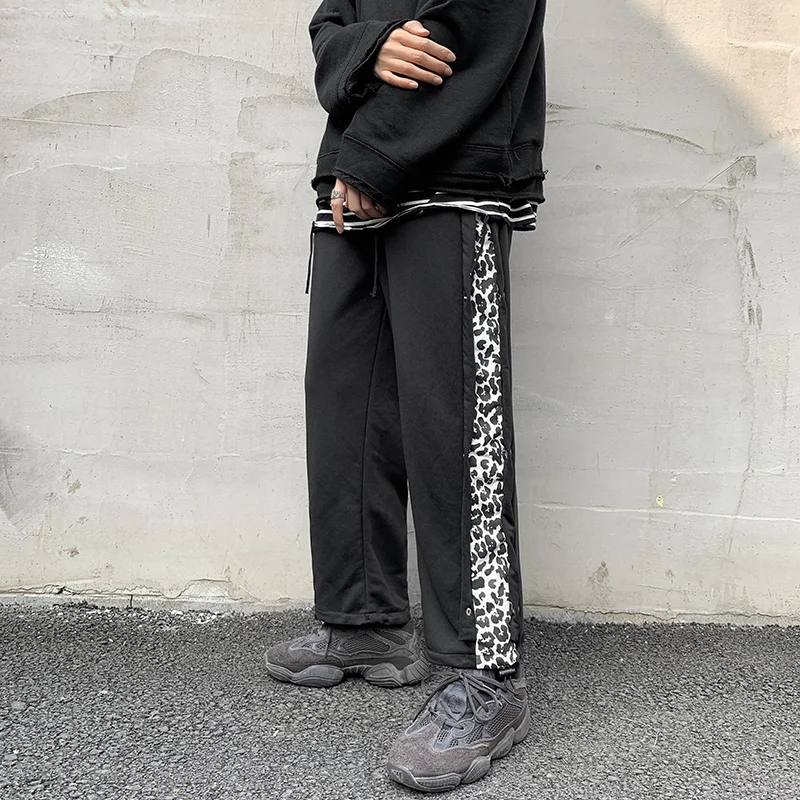 

Spring and autumn basketball pants men's port style side-breasted trousers tie-foot casual sports trousers summer men's trousers