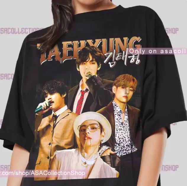 Футболка для мальчиков TAEHYUNG Bangtan Senyeondan Kpop в винтажном стиле на заказ - купить по