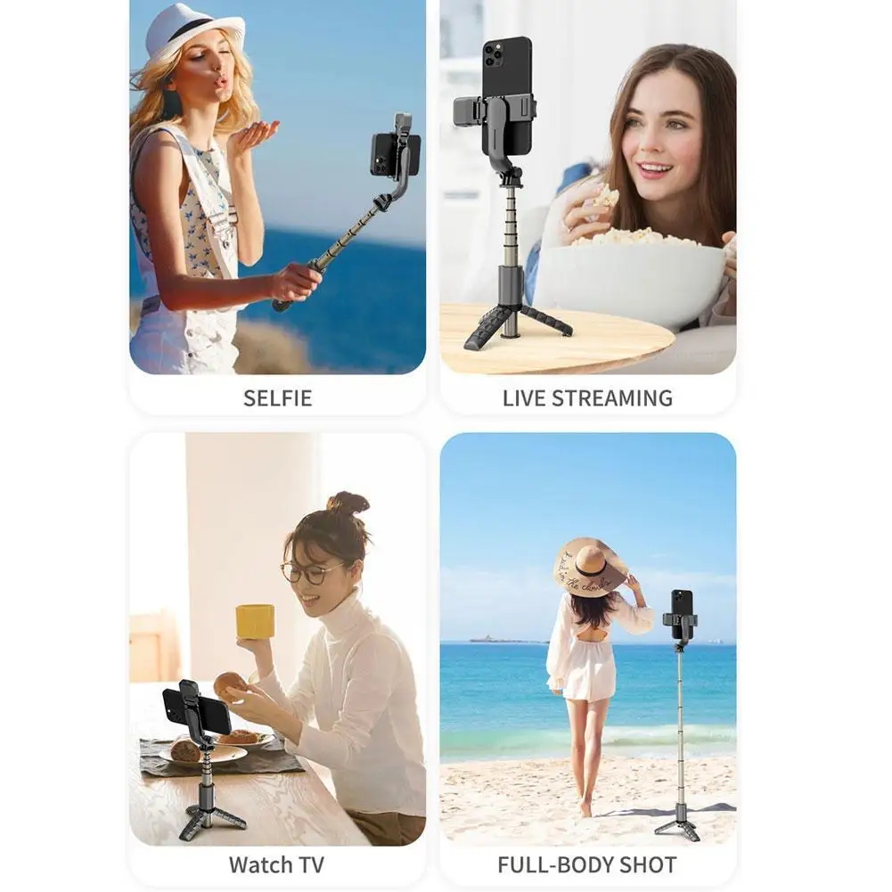 Bluetooth-compatible Selfie Stick Foldable Tripod With Fill Light Shutter Remote For Ios Android W2e1 | Мобильные телефоны и