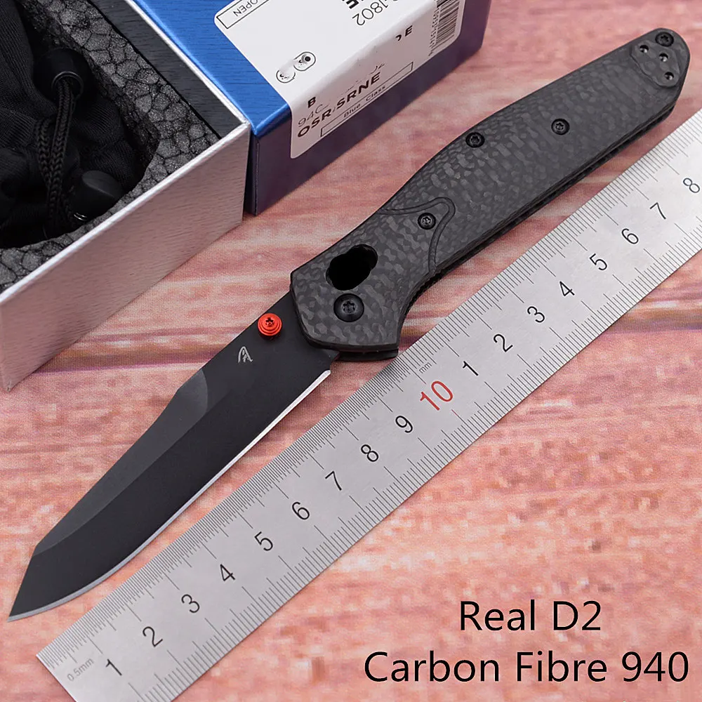 Jual JUFULE Dibuat 940DLC Asli D2 Serat Karbon Menangani Mesin Cuci Tembaga Berkemah Dapur Berburu Saku Luar Ruangan EDC Alat Utilitas Pisau Lipat