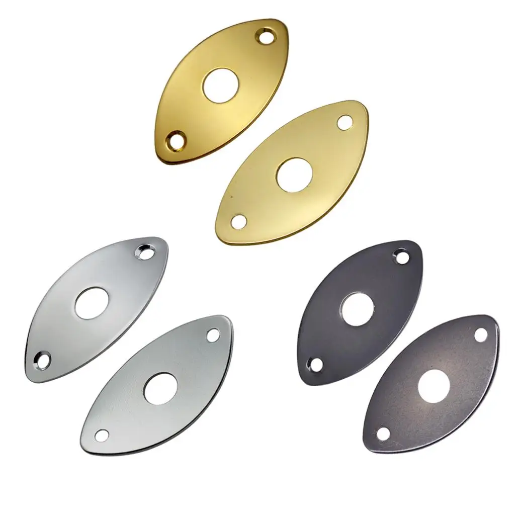 Металлическая овальная изогнутая торцевая пластина с винтами для электрогитары
