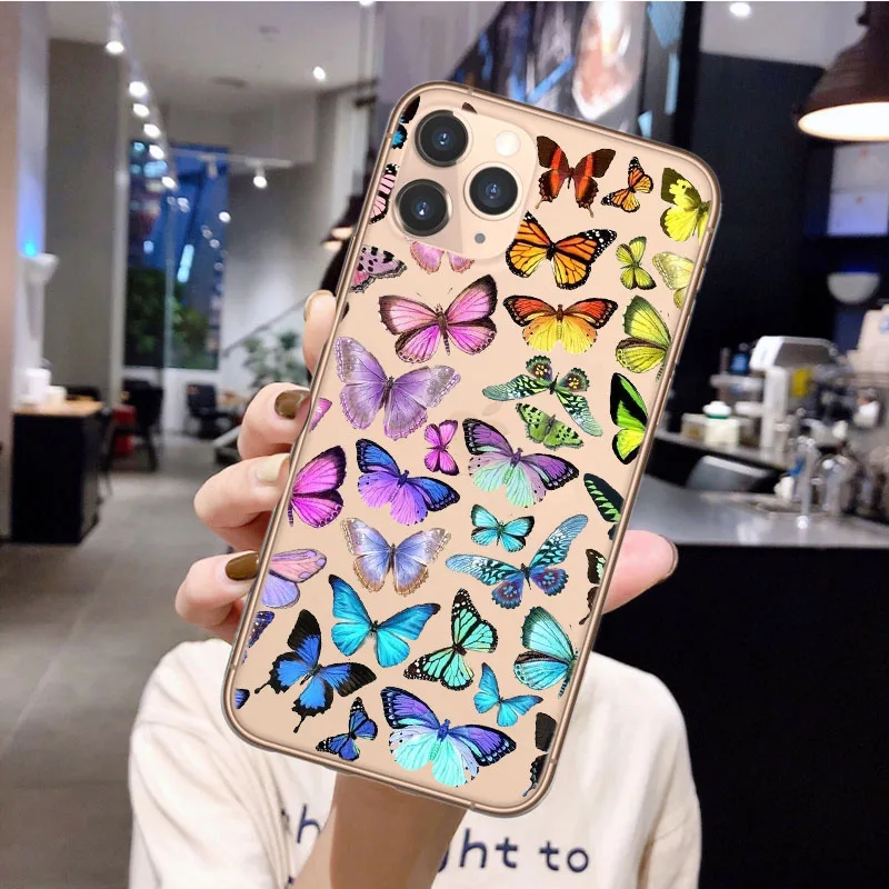 

Leopard Phone Case For iPhone 12 Pro Max Cartoon tiger butterfly flamingo Cover For iPhone 11 Pro Max SE2020 7 8 lus X XR XS Max