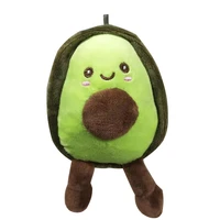 10pcs 15cm smiling avocado favorite bag decoration plush mini pendant keychain doll ring soft toy