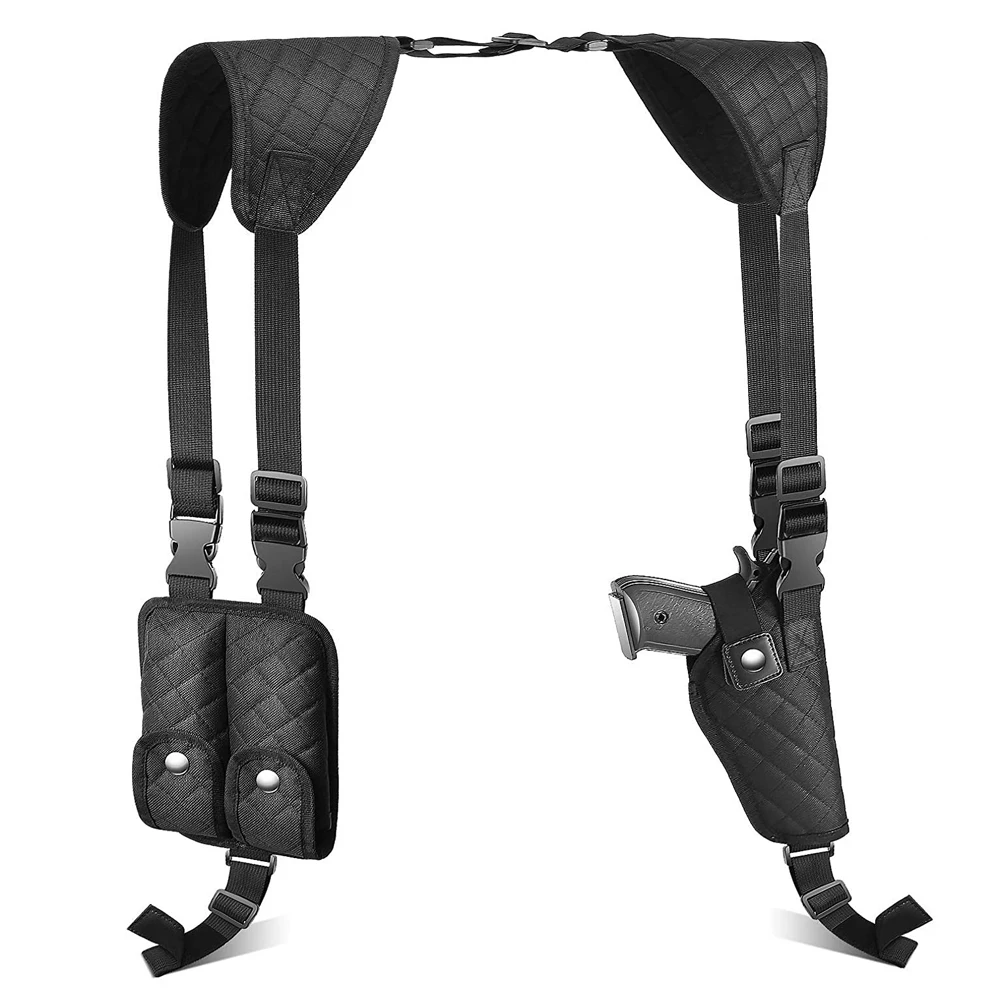 

Tactical Concealed Shoulder Holster Adjustable Gun Holster with Double Magazine Pouch Military Gun Holder For Glock 17 19