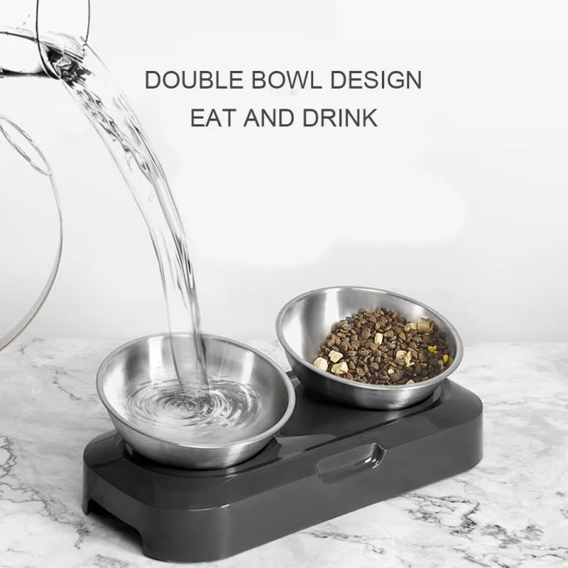 Миска для еды с подставкой миска воды кошек и собак нескользящая кормления