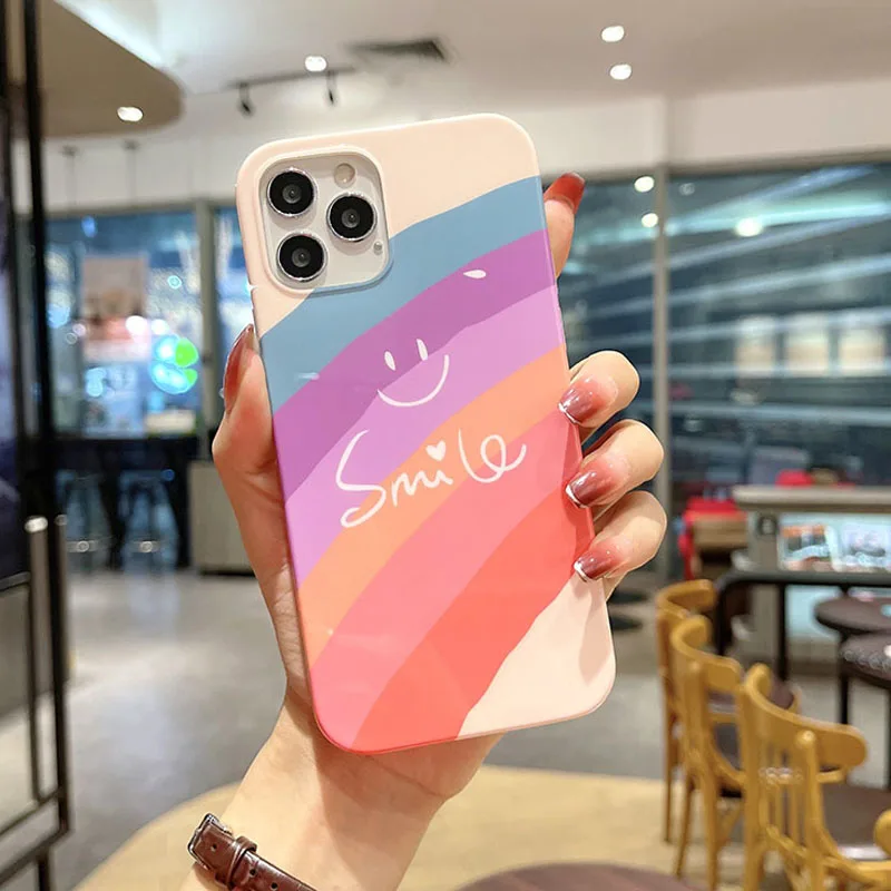 

Подходит для iPhone12 чехол для телефона радужная полоса для iPhone 11 половина упаковки силиконовый 8P противоударный чехол для телефона