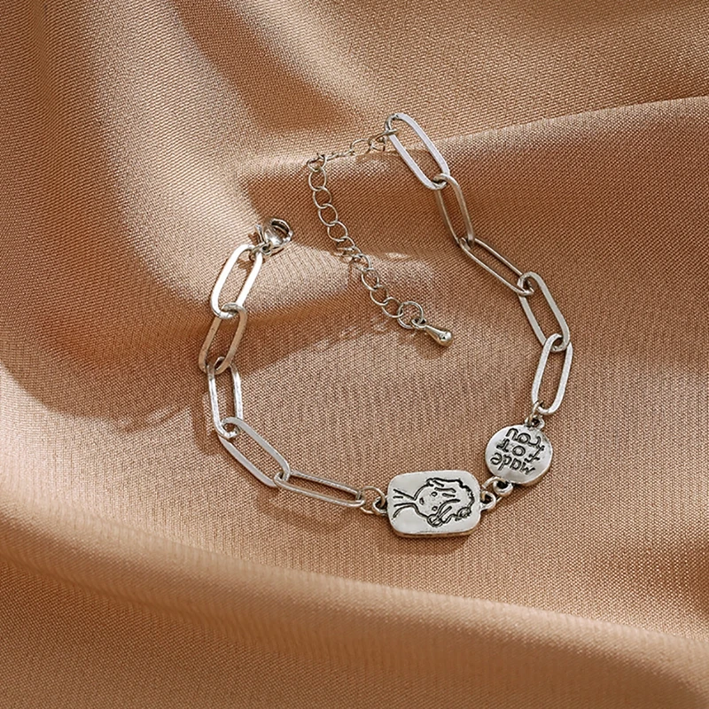 

Temperament Contracted Little Boy Hand Chain Individual Character Hip-Hop Acted The Role Of Lovely Cartoon Bracelet For Women