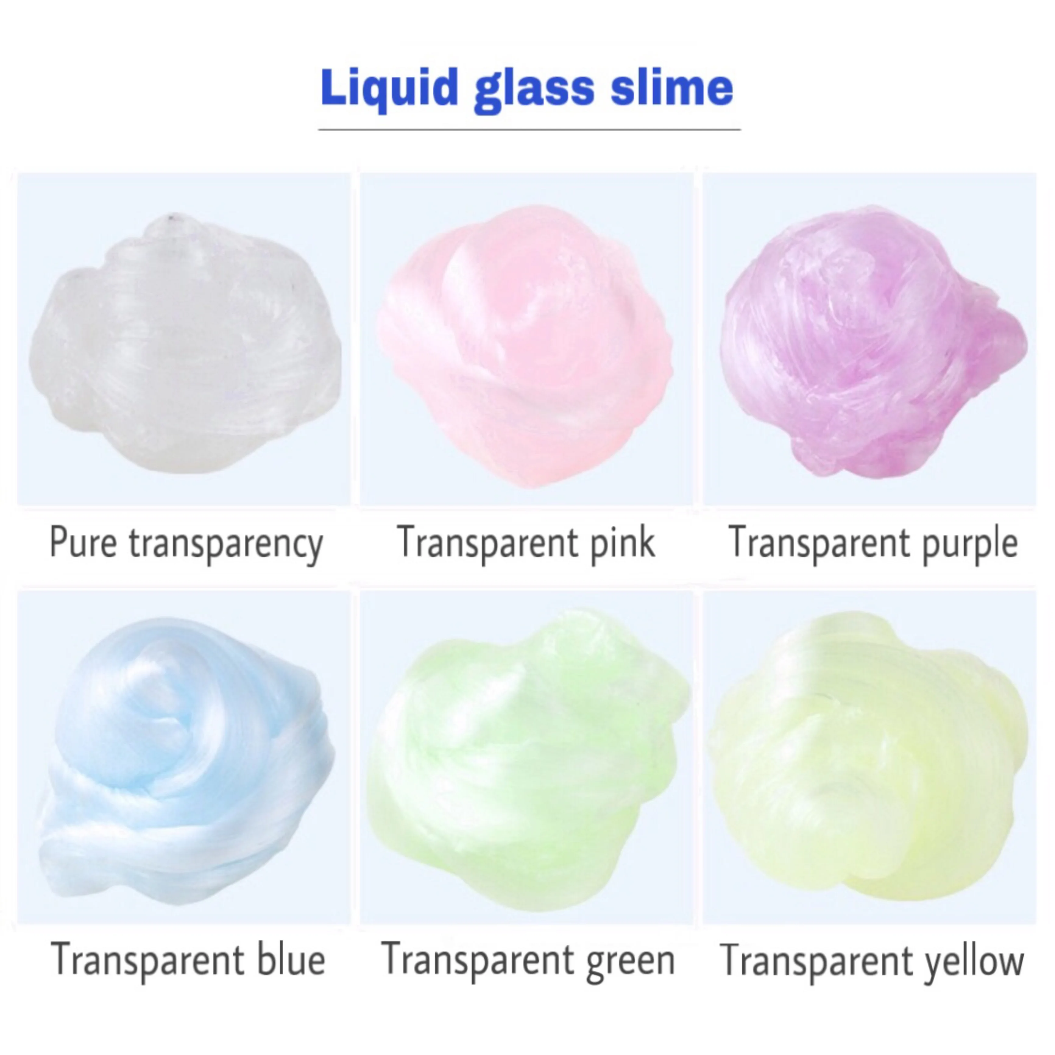 Прозрачный слайм игрушки Кристальный клей для пушистой шпатлевки светлая