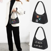 footprints print underarm shoulder bags shopping bag casual women handbags shoulder sundries bag female high capacity tote bags