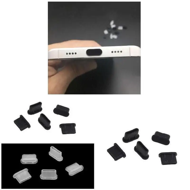 10 шт. силиконовые USB разъемы типа c Пылезащитная заглушка Xiaomi зарядные отверстия