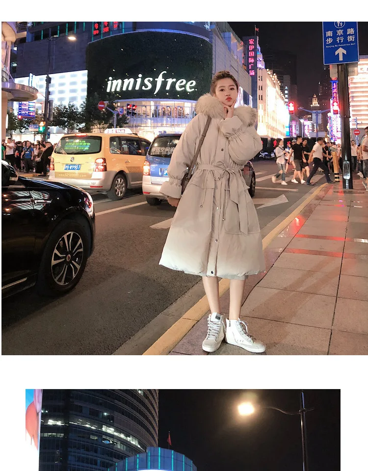 Модное зимнее длинное Свободное пальто размера плюс женское манто Femme Hiver пуховик Harajuku Parka Feminina Корейская верхняя одежда