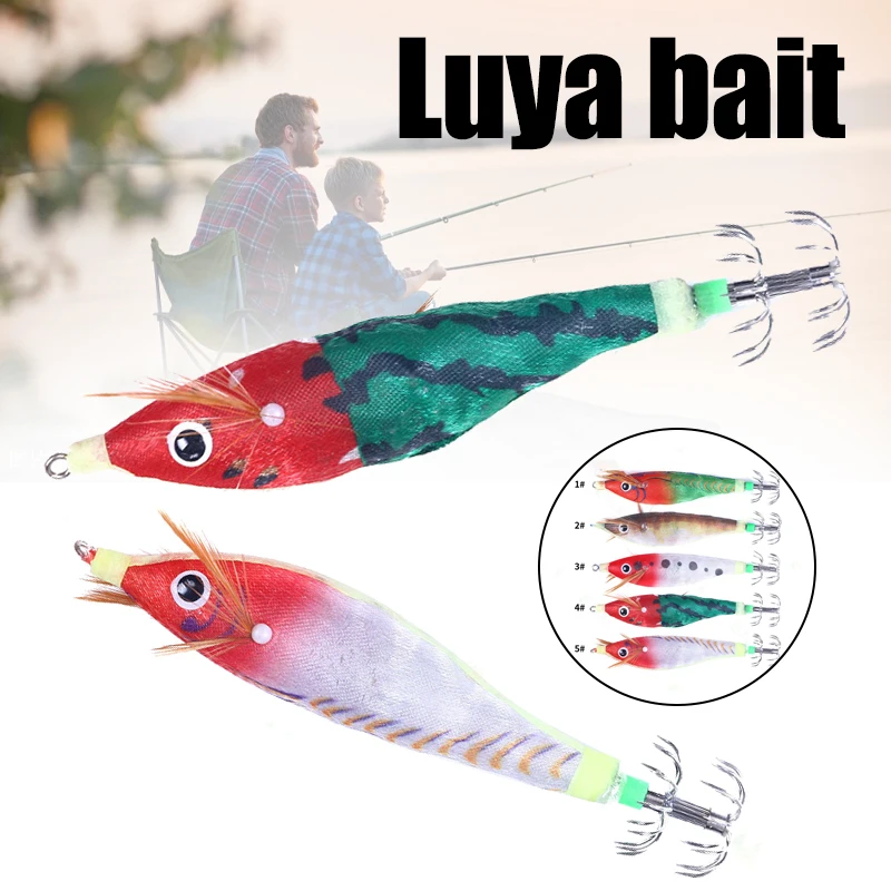 

Светящиеся рыболовные приманки Круглый многократного использования, живот приманки в виде кальмаров, прочные рыболовные принадлежности д...