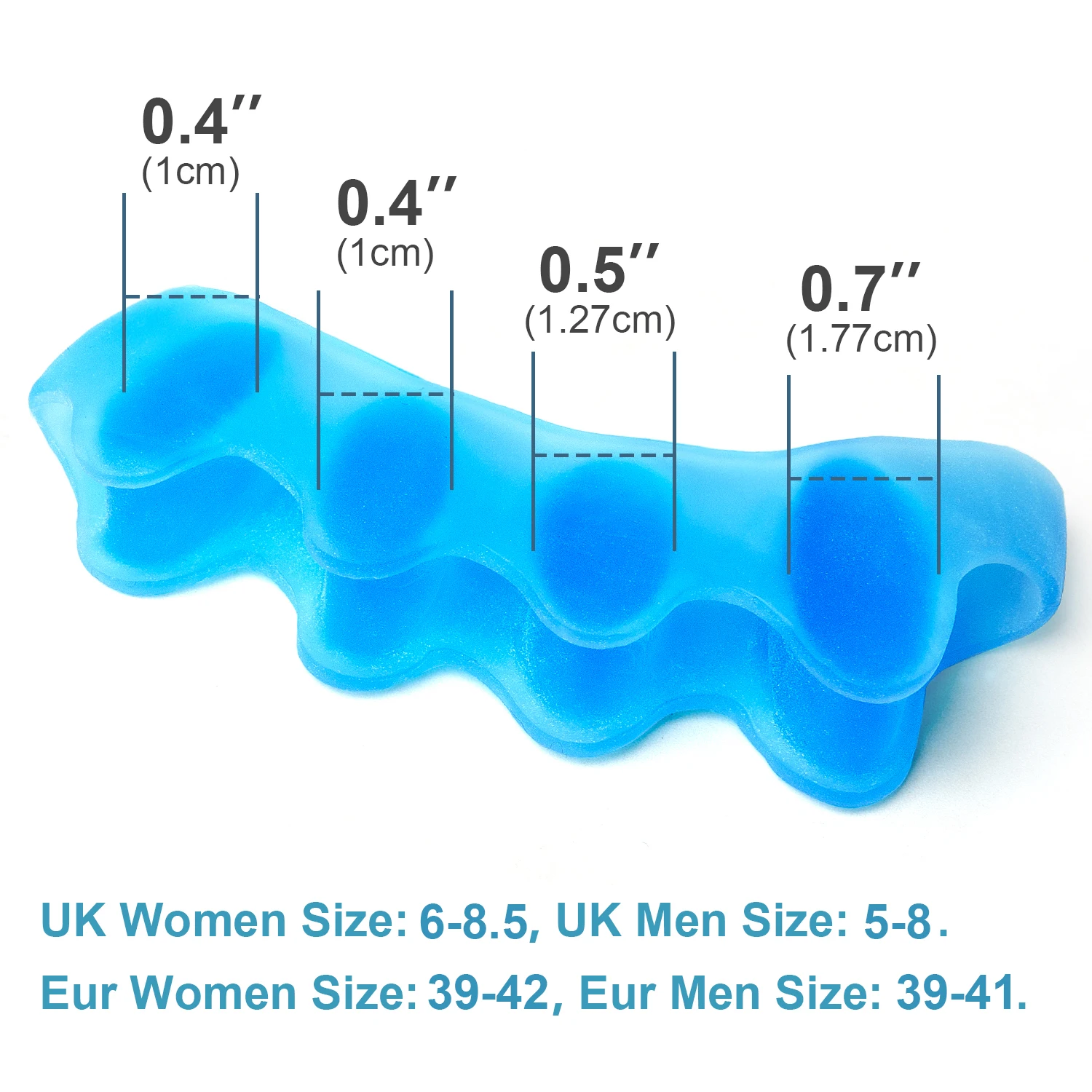 

2 soft transparent toe splitter bunion separate orthotics duplicate toe pain relief foot care