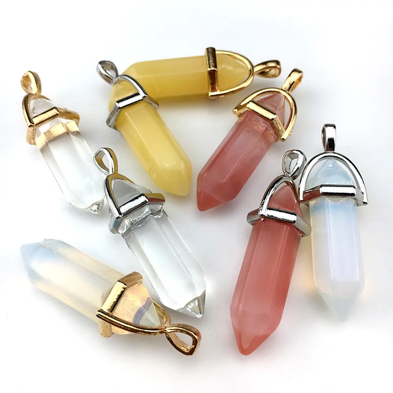 2 шт. флюорит ожерелье кулон натуральный драгоценный камень кварц пуля