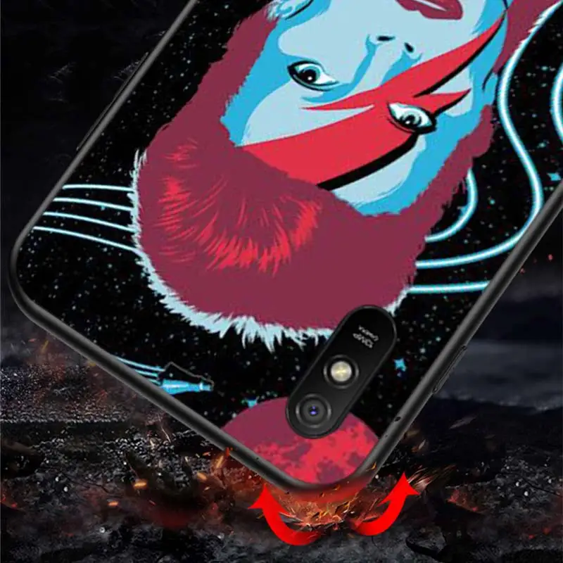 

David Bowie Fashion For Xiaomi Redmi K30 Ultra 10X 9C 9A 9 Prime GO K20 8A 8 7A 7 S2 6A 6 5 4X Pro 5G Black Phone Case