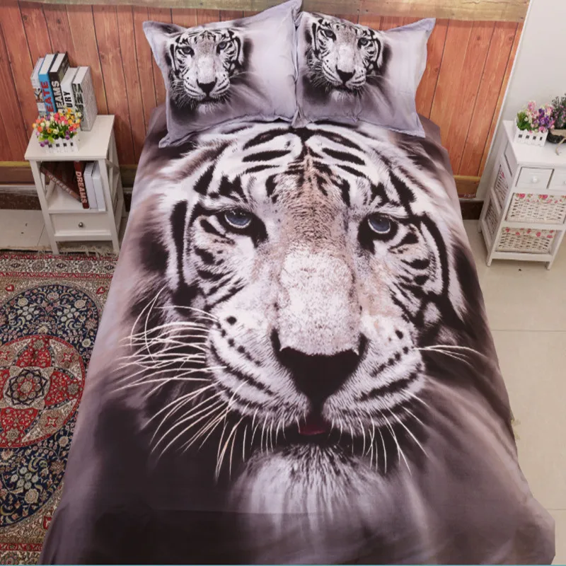 Семейное текстильное белье Комплект для кровати с принтом Тигр King of the forest