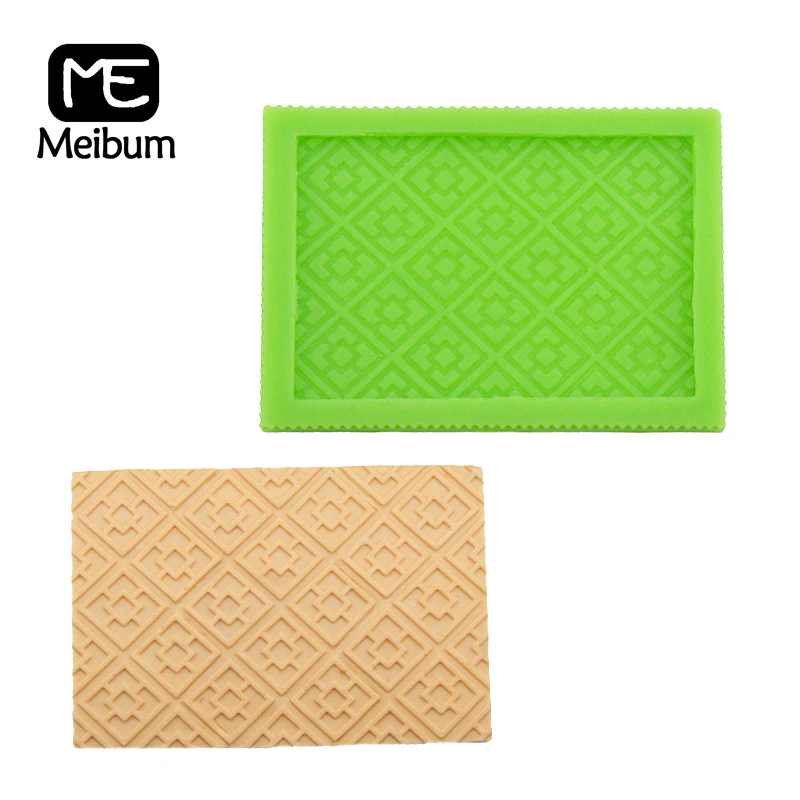 Meibum Art рельефная силиконовая форма для помадки торта Классическая квадратная