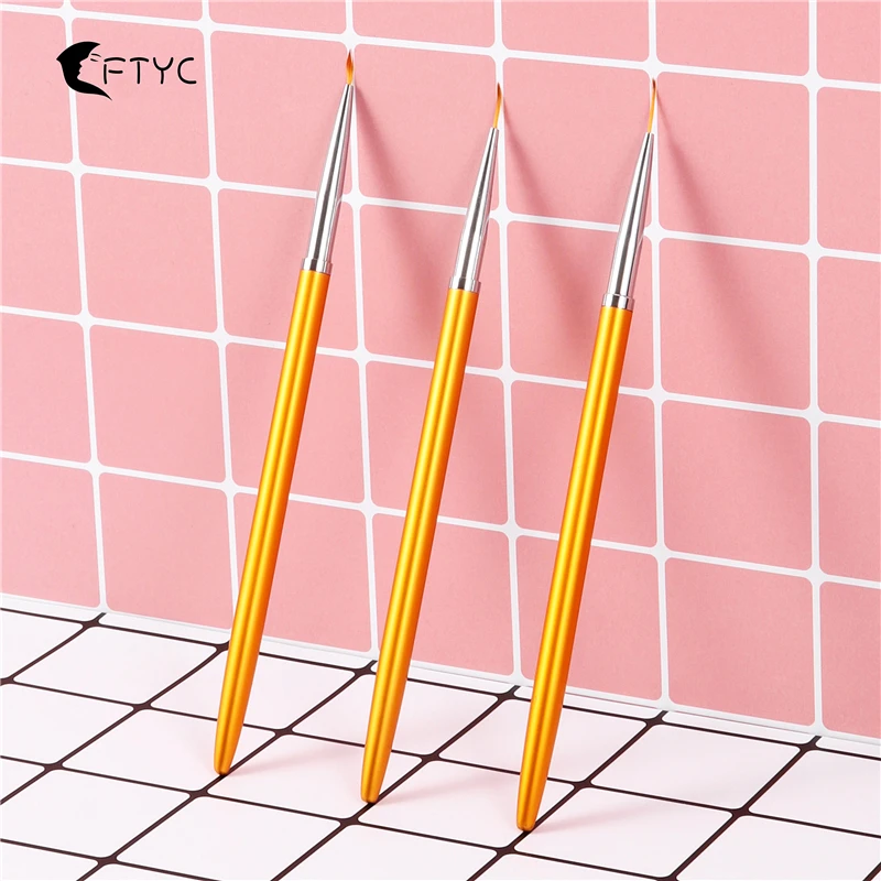 

3pcs Nail Brush Set Flower Design Lines Grid Painting Pen DIY Manicure Decoration Tools Nail Supplies For Professionals