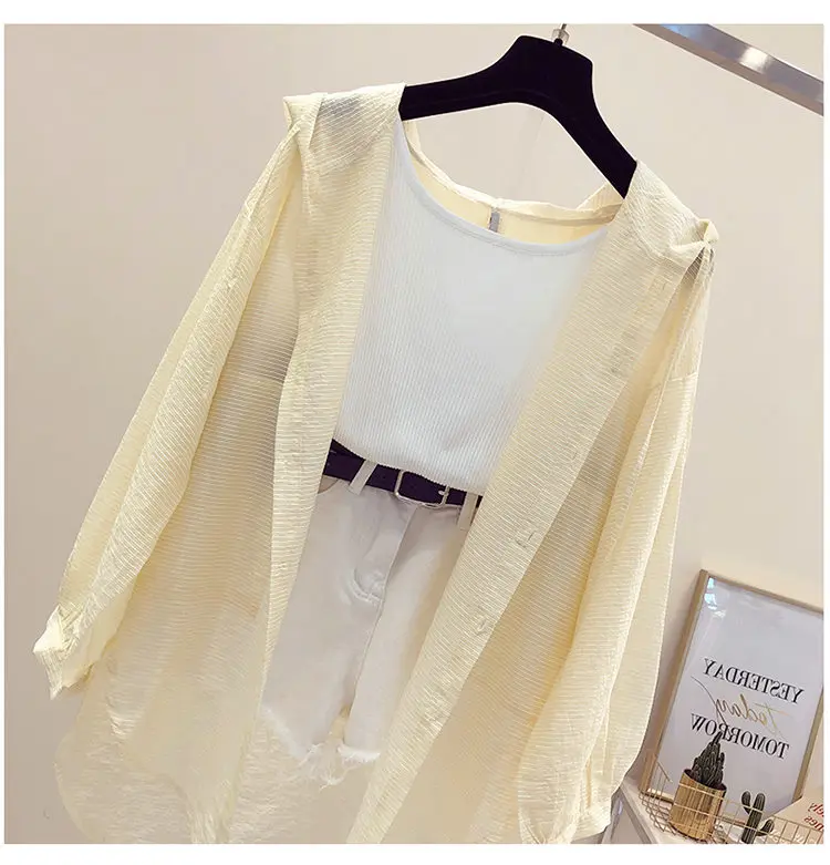 

Women thin coat Casual Summer Sun Protection Tops Women Long Thin Cardigan Sun Protection Clothing Tops blusa feminina