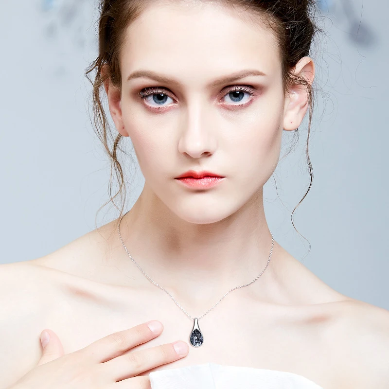 Ожерелье Warme Farben с кристаллами Swarovski для женщин, корейское простое ожерелье с кристаллами в виде капли воды, модное ювелирное изделие, ожерелье