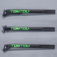 tomtou carbon fiber cycling seatpost bicycle seat post tube parts 3k glossy green for mtb road mountain bike