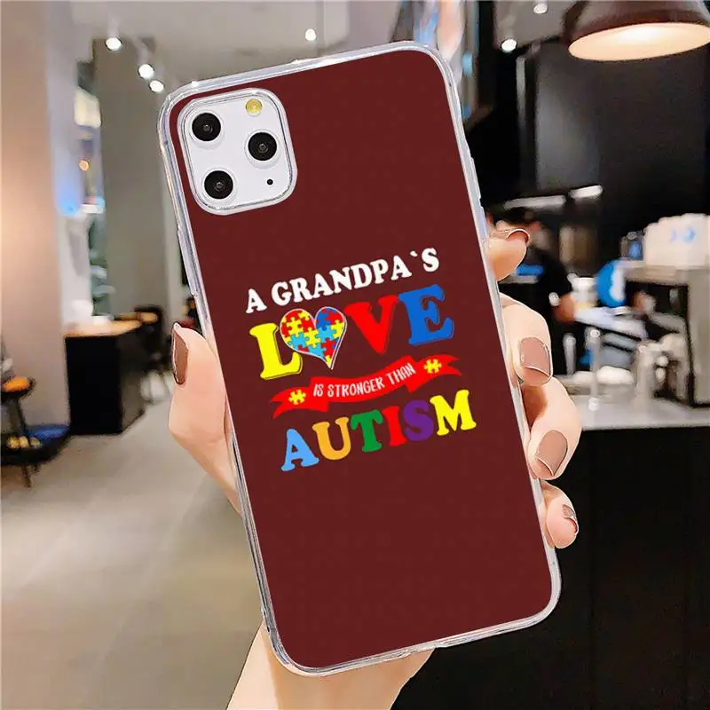 

Puzzle Autism Awareness Phone Case Transparent soft For iphone 5 5s 5c se 6 6s 7 8 11 12 plus mini x xs xr pro max
