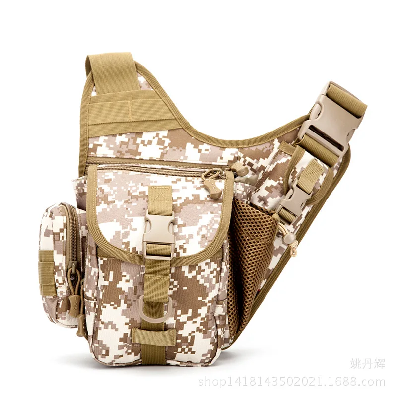 Мужские походные сумки, тактические, на плечо, нагрудная сумка, с системой Molle, военная, через плечо, спортивная сумка, слинг, водонепроницаемый, Sac De Sport XA141WA - Цвет: Desert Digital