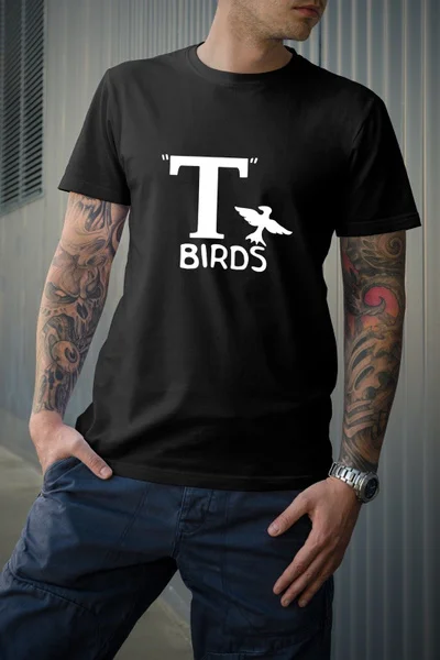 

T-BIRDS 2 - Mens Funny T-Shirt Grease John Travolta Rydell High Stag Do