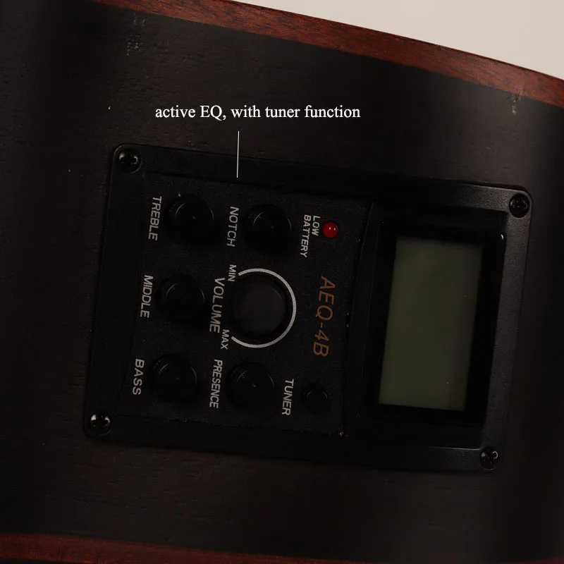 Профессиональный fretless 43 дюймов Акустическая бас гитара с эквалайзером