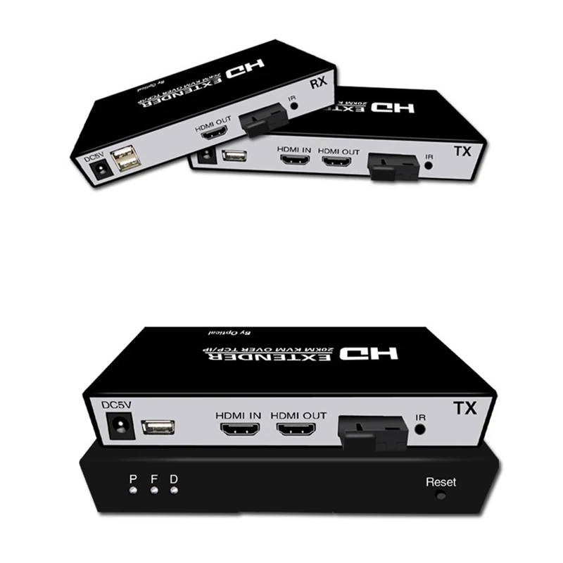 Una coppia 1 in 2 out HDMI convertitore ottico 1080P HDMI fibra ottica Video Extender HDMI Video Transceiver terminale ottico