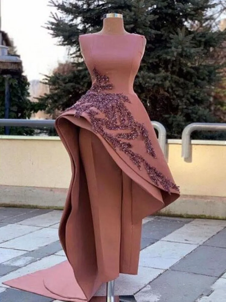 Арабские Вечерние платья Дубая со съемными брюками аппликация блестками женское