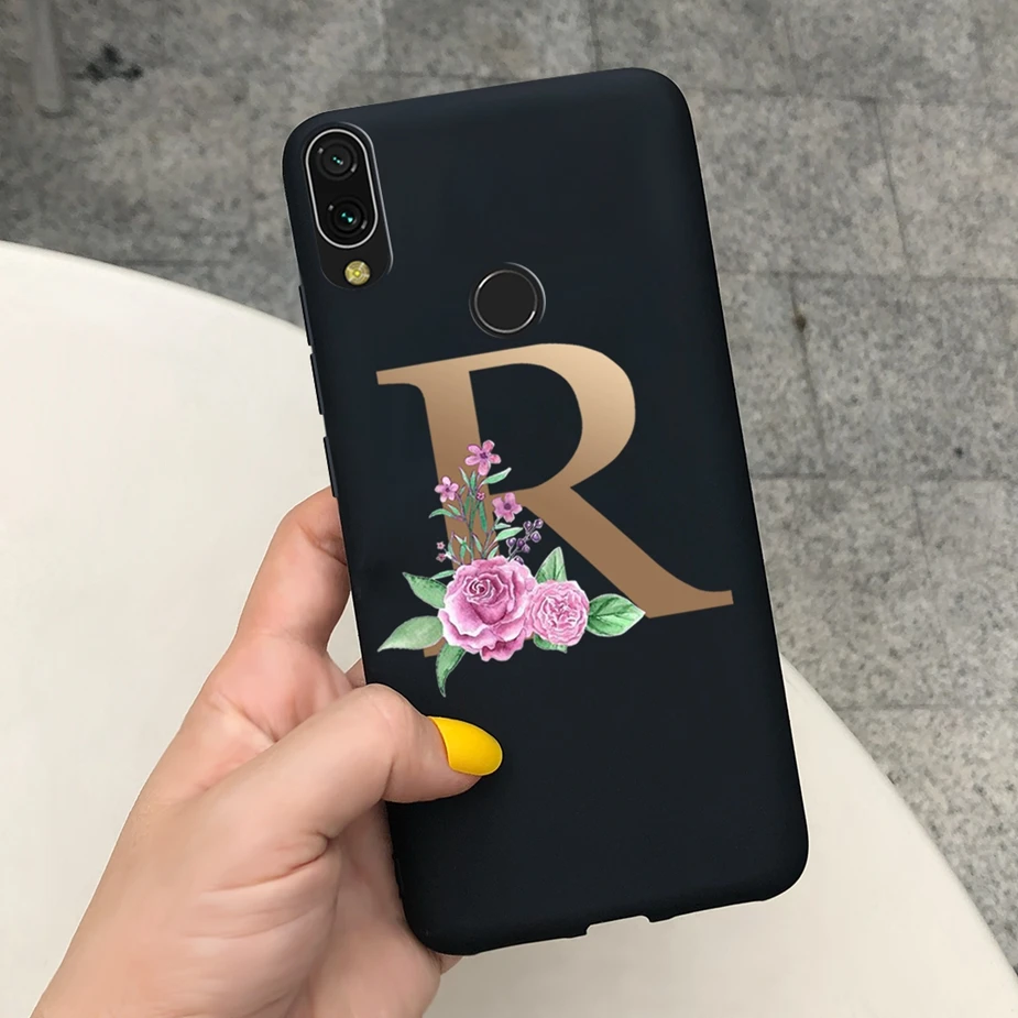 Чехол для Xiaomi Redmi 7 милые буквы мягкие силиконовые чехлы из ТПУ телефонов Redmi7