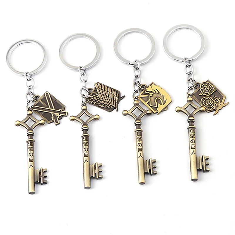 

Attack on Giant turbo Keychain Bronze Metal Car key chain Pendant golf 5 llavero moto plastic snow portachiavi auto piaggio