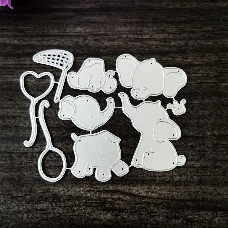 

Elephant greeting card Metal Cutting Dies for DIY Scrapbooking Album Paper Cards Decorative Crafts Embossing Die Cuts
