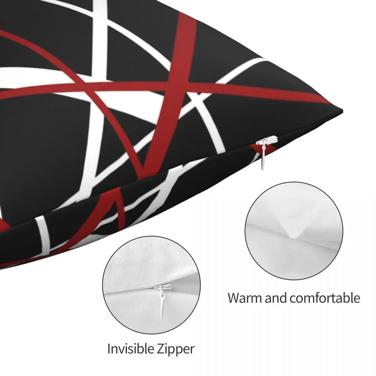Красно-белые полоски квадратная наволочка полиэстер лен бархат креативный Декор