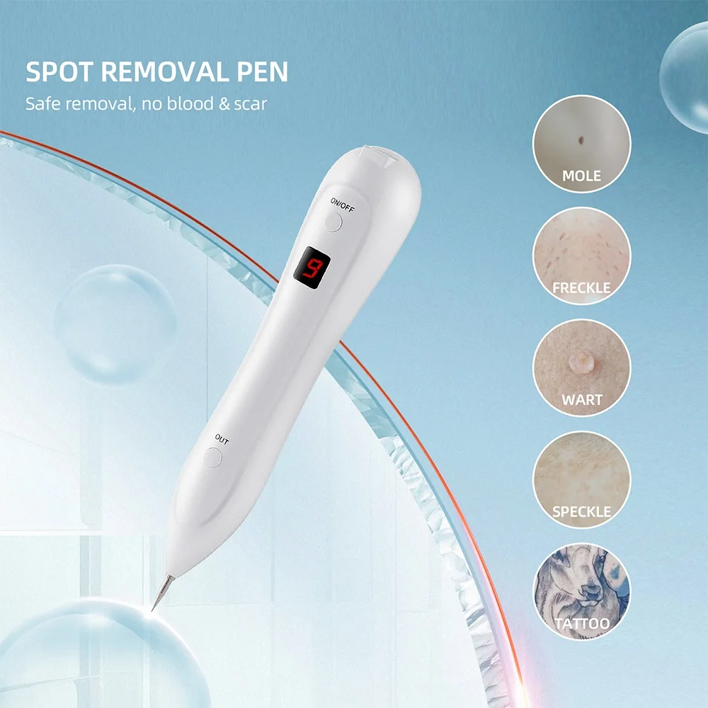 Плазменная ручка 9 уровней ЖК-дисплей для удаления черных точек на лице удаление