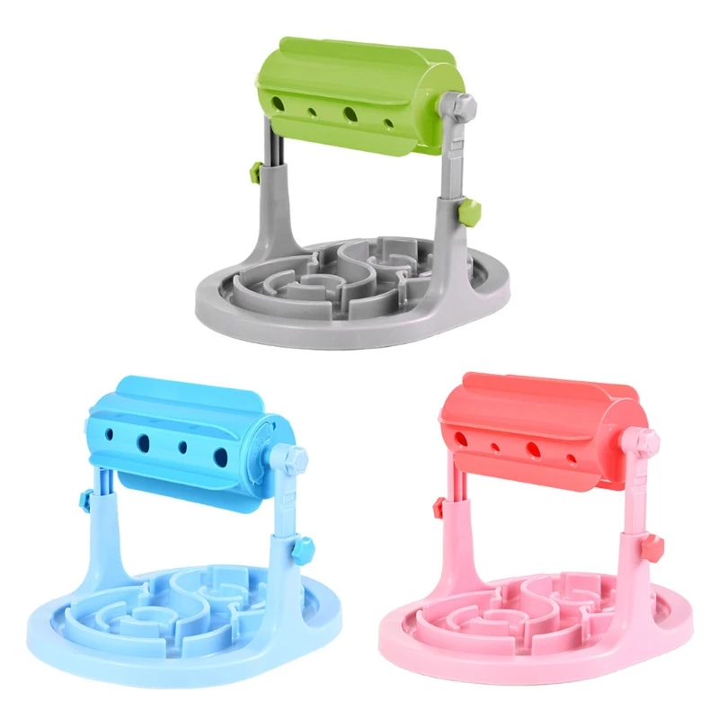

Pet Dog Puppy Leakage Food Puzzle Interactive Toy Feeding Dispenser Adjustable Height Slow Roller Feeder