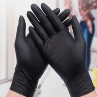 20pcs black disposable gloves powder free latex free mechanic tattoo beauty care body art gloves