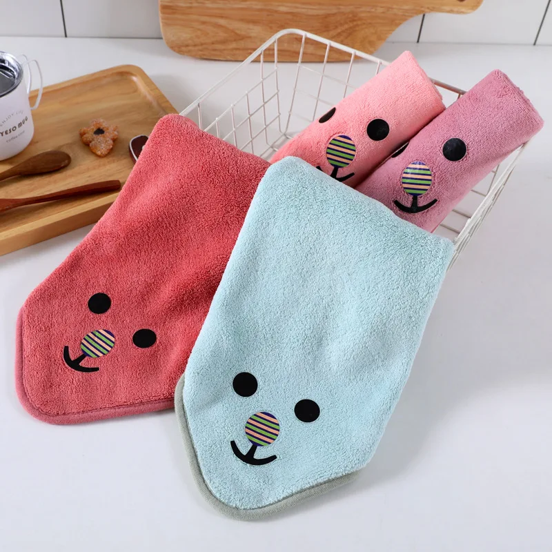 35*35 см Новое Коралловое флисовое подвесное полотенце домашнее кухонное для мытья