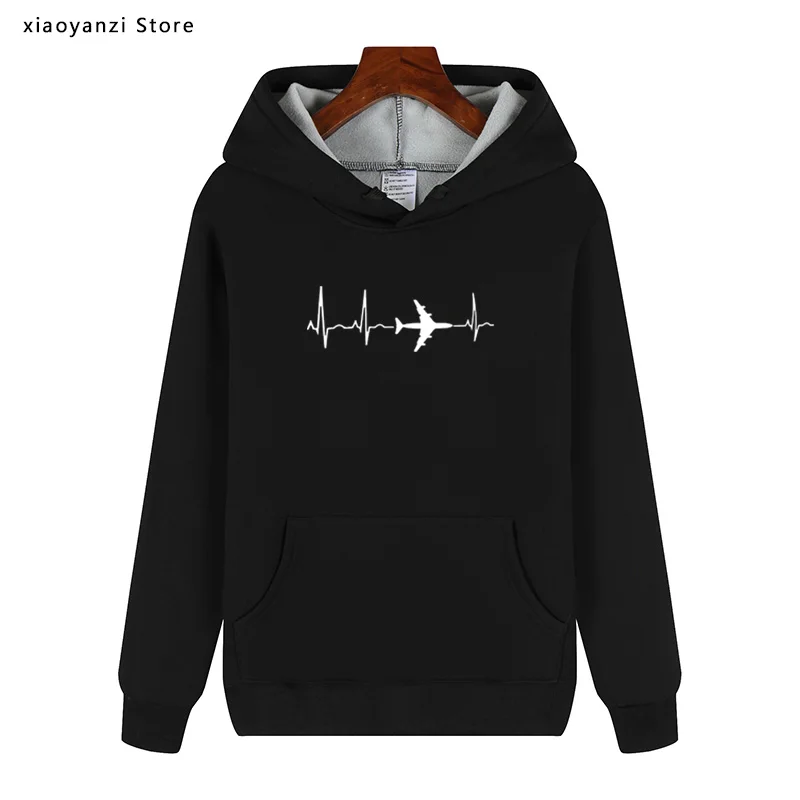 

Plane Hoodies Aviation Tank Cardiogram Enthusiasts Fleece Cotton Comfortable Leisure Pullovers Casual Travel Space Sweatshirts