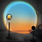 RGB цветной светильник на закат, свечение неба, пустыня, оазис, Радужный проекционный ночник, домашняя атмосфера, декоративная лампа для рассвета