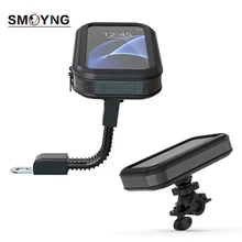 SMOYNG Waterproof Motorcycle Bicycle Phone Holder Bag Stand Mobile Bike Moto Handlebar Mirro Support Mount For iPhone XR 8Plus