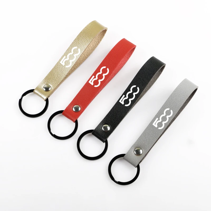 Стайлинг автомобиля металлический + Кожаный Автомобильный брелок для ключей