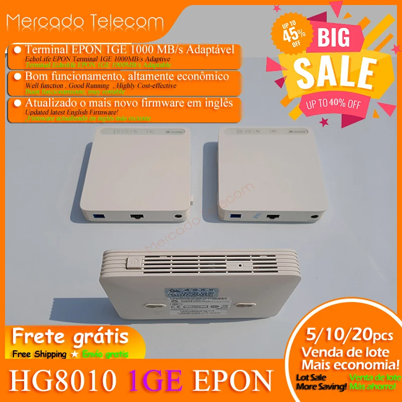 

HG8010H HG8310M HG8010 ONU gpon epon ONU FTTH Fiber home NU Modem 1GE GP EP second hand used ONT Lowest Price Big sale