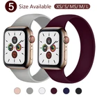 Ремешок силиконовый для Apple Watch 5 Band 40 мм 44 мм, эластичный браслет для соло iWatch Series 456SE, 42 мм 38 мм