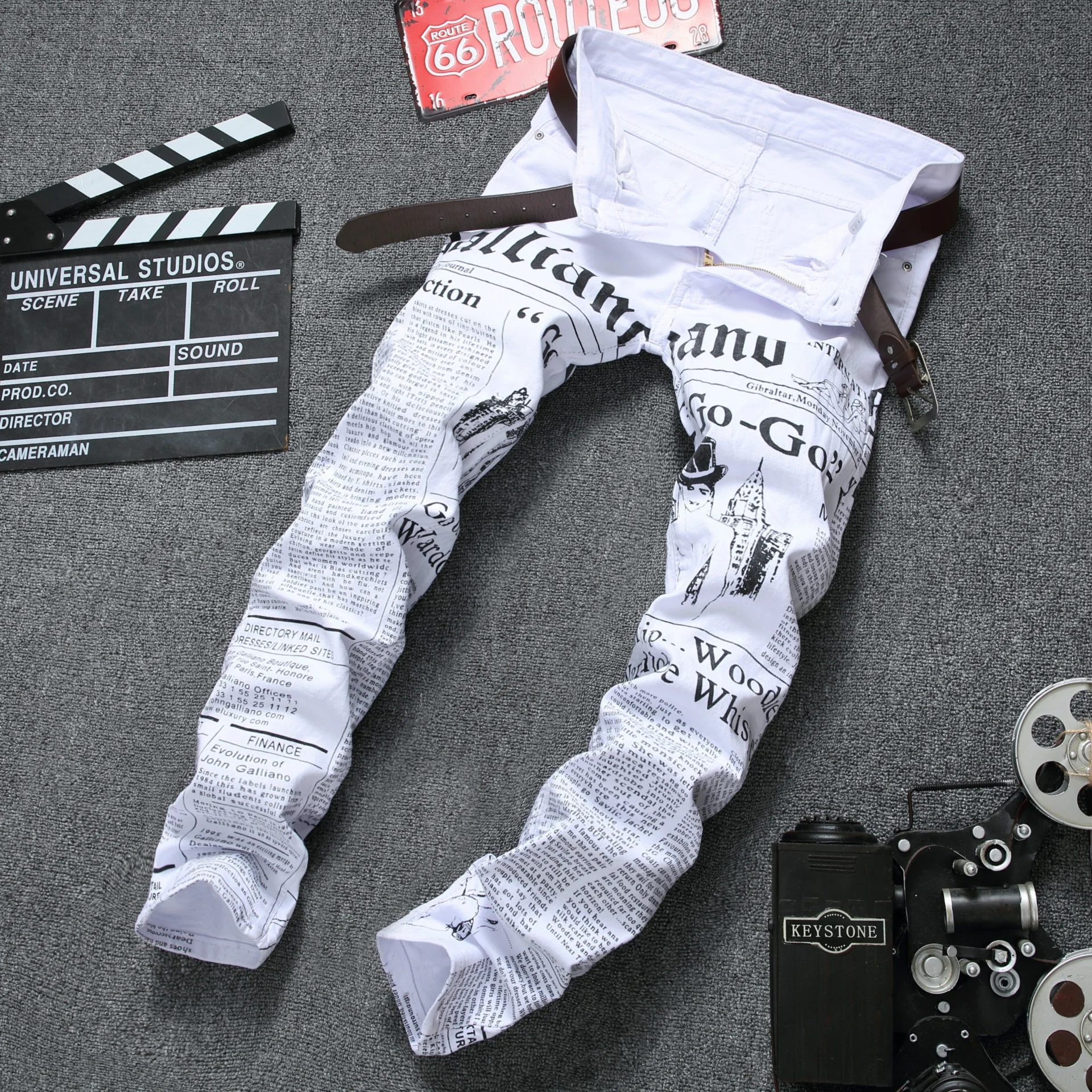 

Модные Мужские Молодежные эластичные леггинсы с буквенным принтом облегающие маленькие прямые джинсы для ночного клуба 582
